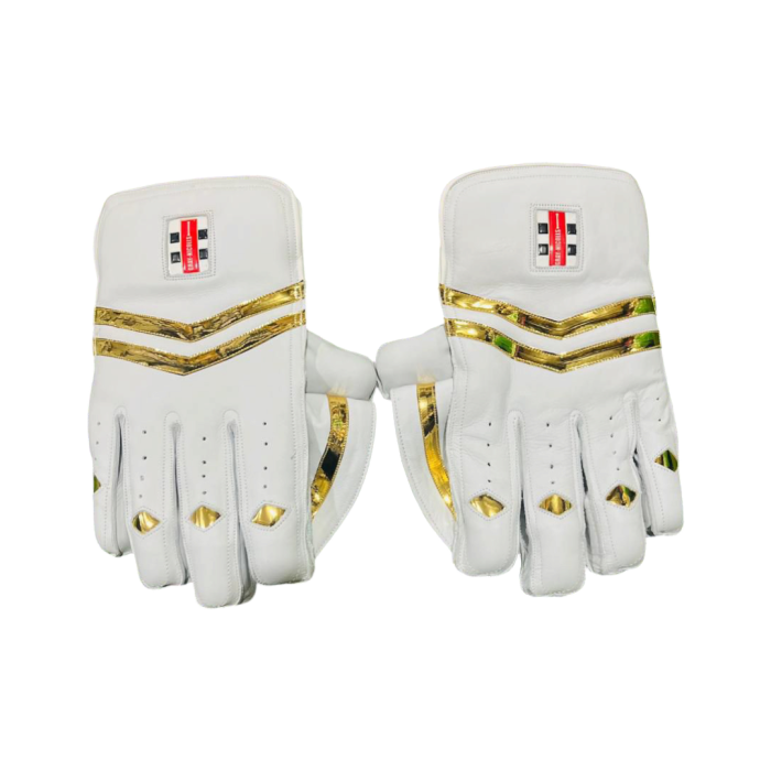 Gray-Nicolls White & Gold Keeping Gloves